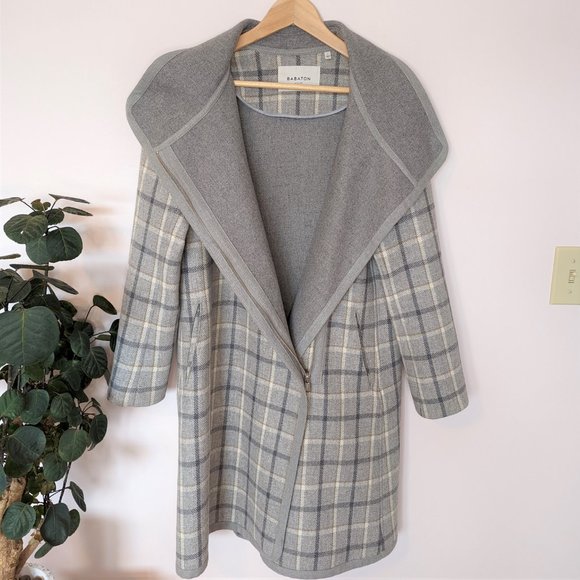 Aritzia Babaton Plaid Cormac Coat, Wool, Size S - Picture 4 of 10